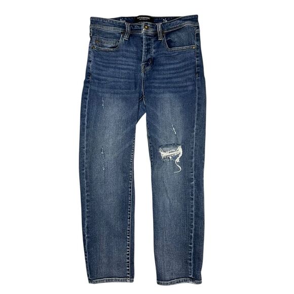Liverpool Women’s 6 The Boyfriend Straight Leg Jeans Distressed Button Fly Denim - Picture 1 of 8